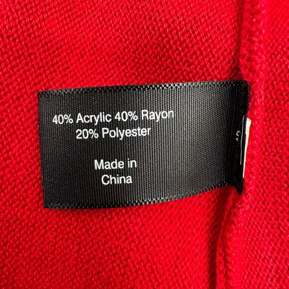 Lane Bryant Sweater Pullover Size‎ 18 20 Stretch Knit Long Bell Sleeves New Red - Picture 11 of 13